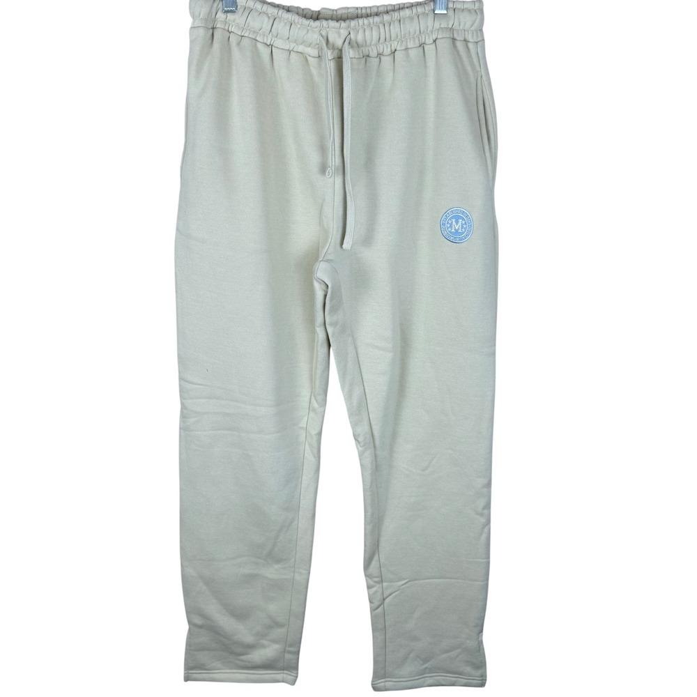 boohooMAN Mens Embroidered Split Hem Joggers Size Medium Soft